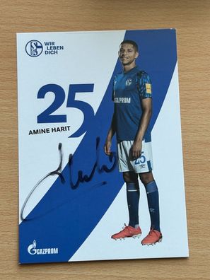 Amine Harit - Schalke 04 - Autogrammkarte original signiert - #S8010