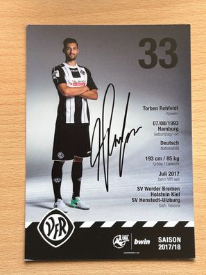 Torben Rehfeldt - VfR Aalen - Autogrammkarte original signiert - #8155