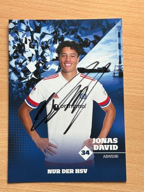 Jonas David - HSV - Autogrammkarte original signiert - #S3738