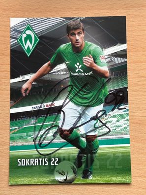 Sokratis - Werder Bremen - Autogrammkarte original signiert - #S8248
