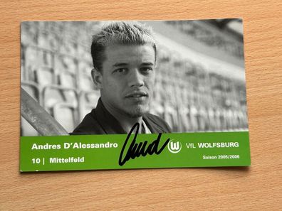 Andres D`Alessandro - VfL Wolfsburg - Autogrammkarte original signiert - S#4928