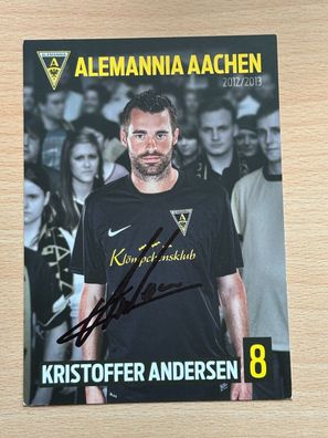 Kristoffer Andersen - Alemannia Aach- Autogrammkarte original signiert - #S8202