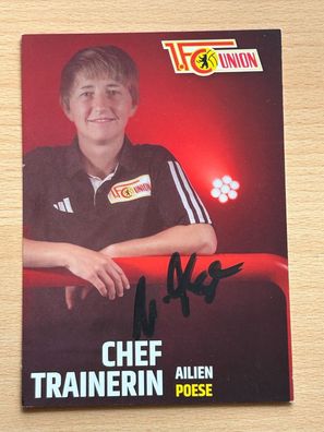 Ailien Poese - 1. FC Union Berlin - Autogrammkarte original signiert - #S5011