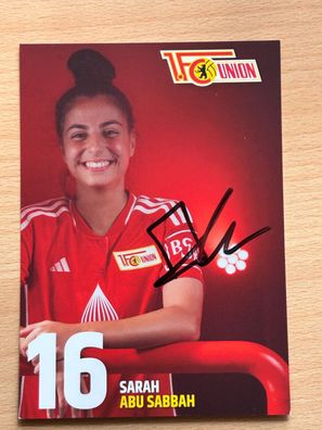 Sarah Abu Sabbah - 1. FC Union Berlin- Autogrammkarte original signiert - #S5034