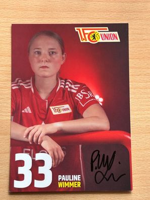 Pauline Wimmer - 1. FC Union Berlin - Autogrammkarte original signiert - #S5029