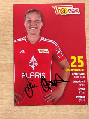 Dina Orschmann 1. FC Union Berlin - Autogrammkarte original signiert - #S5025