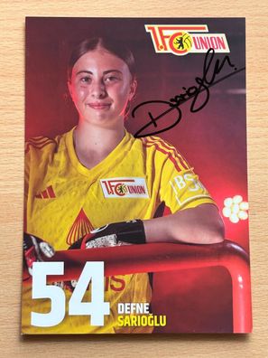 Defne Sarioglu - 1. FC Union Berlin - Autogrammkarte original signiert - #S5017