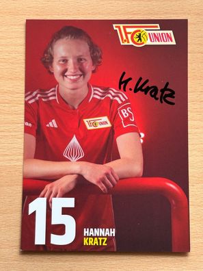 Hannah Kratz - 1. FC Union Berlin - Autogrammkarte original signiert - #S5019