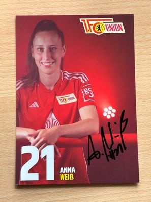 Anna Weiß - 1. FC Union Berlin - Autogrammkarte original signiert - #S5028