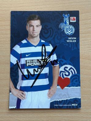 Kevin Wolze MSV Duisburg Autogrammkarte original signiert #S8762