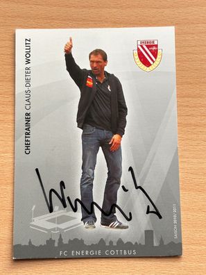 Claus-Dieter Wollitz - Energie Cottbus -Autogrammkarte original signiert - S4312