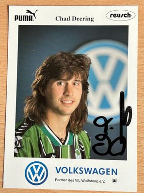 Chad Deering VfL Wolfsburg Autogrammkarte original signiert #S5834