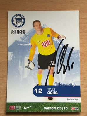 Timo Ochs Hertha BSC Berlin Autogrammkarte original signiert #S6402