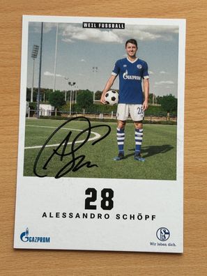 Alessandro Schöpf FC Schalke 04 Autogrammkarte original signiert #S10524