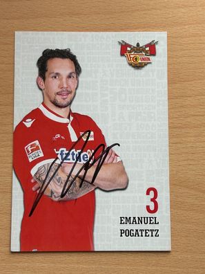 Emanuel Pogatetz 1. FC Union Berlin Autogrammkarte original signiert #S10570