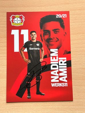 Nadiem Amiri Bayer 04 Leverkusen Autogrammkarte original signiert #S7004