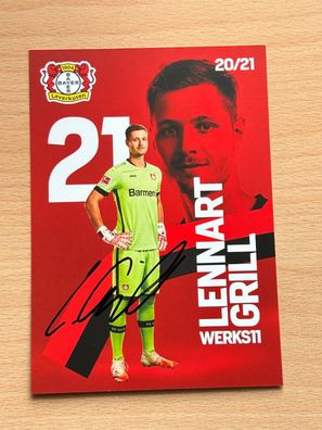 Lennart Grill Bayer 04 Leverkusen Autogrammkarte original signiert #S7018