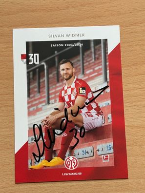 Silvan Widmer 1. FSV Mainz 05 Autogrammkarte original signiert #S6931