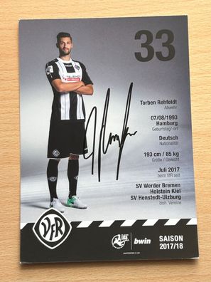 Torben Rehfeldt VfR Aalen Autogrammkarte original signiert #S7836