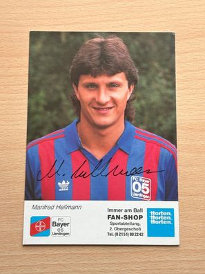 Manfred Hellmann FC Bayer 05 Uerdingen Autogrammkarte original signiert #S7782