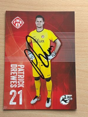 Patrick Drewes FWK Würzburger Kickers Autogrammkarte original signiert #S7702