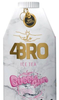 8x 0,50 L. / / 500ml 4BRO Ice Tea / / Eistee Bubble Gum - EINWEG