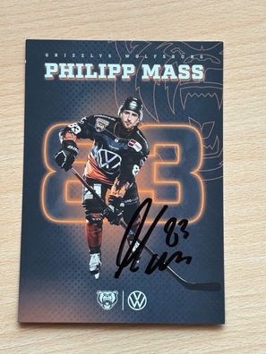 Philipp Mass - Grizzlys Wolfsburg - Autogrammkarte original signiert - S10110