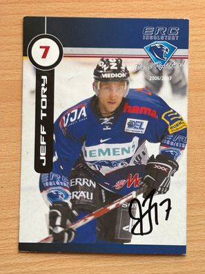 Jeff Tory - ERC Ingolstadt - Autogrammkarte original signiert - S10231