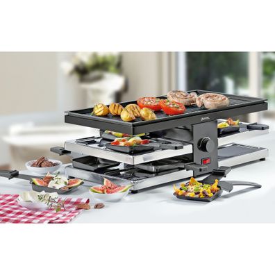 SPRING Raclette FUN mit Aluplatte schwarz 8Personen 1 Stck. 300980 (EKB)