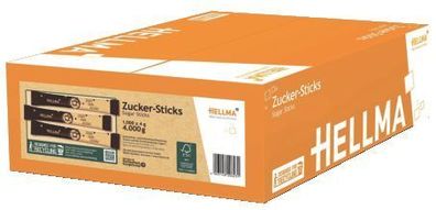 Hellma 60120623 Zucker-Sticks - 1.000 Portionen à 4 g