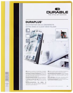 Durable 2579 04 Angebotshefter DURAPLUS® - strapazierfähige Folie, A4 + , gelb