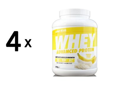 4 x Per4m Whey Advanced Protein (2010g) Banana Cream