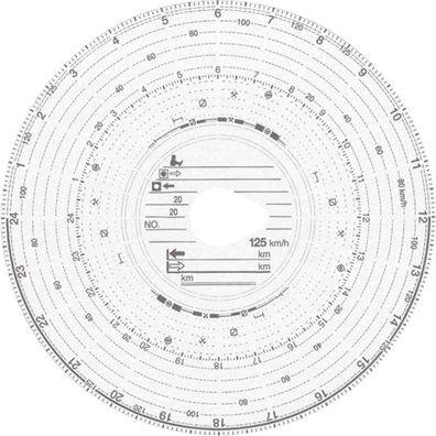 3100 Original HAUG Diagrammscheiben 125 100 (125 km/h Kombi), 100 Stück