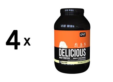 4 x QNT Delicious Whey Protein (908g) Vanilla