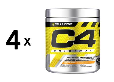 4 x Cellucor C4 Original (60 serv) Orange