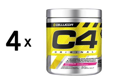 4 x Cellucor C4 Original (60 serv) Watermelon