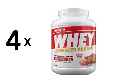 4 x Per4m Whey Advanced Protein (2010g) Caramel Biscuit