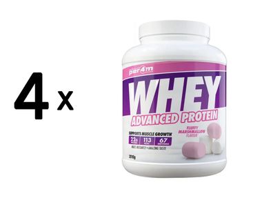 4 x Per4m Whey Advanced Protein (2010g) Fluffy Marshmallow