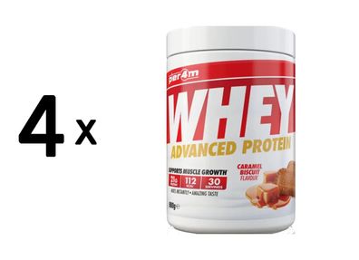 4 x Per4m Whey Advanced Protein (900g) Caramel Biscuit