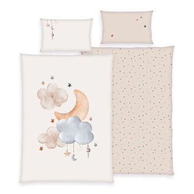 Herding Baby Kinder Renforce Bettwäsche Moon and Stars beige 2485290063 100x135 cm