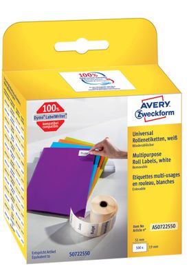 AVERY Zweckform Rollenetiketten, 19 x 51 mm, weiá