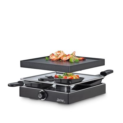 SPRING Raclette Classic 4er schwarz 1 Stck. 300783 (EKB)