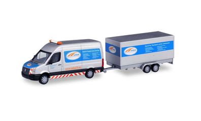 Herpa 1/87 095068 VW Crafter m. Hänger, SABA - NEU