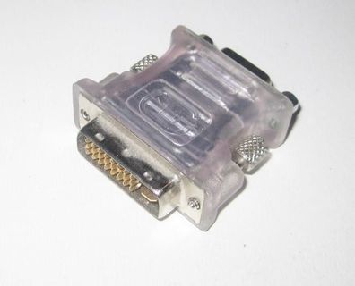 DVI/VGA Adapter, DVI analog (24 + 5pol) Stecker / 15pol HD D-Sub Buchse