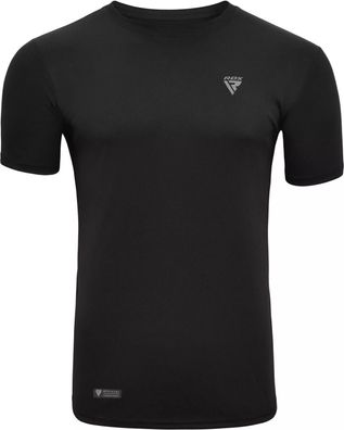 RDX T2 Schwarzes schweißableitendes Gym T-Shirt