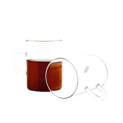 Mulex 6 Teiliger Glas-Set mit Henkel für Tee, Kaffee, Säfte oder Wasser Allzweckgl