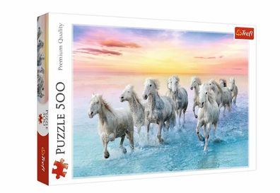 TREFL 37289 Puzzle Galoppierende weiße Pferde - 500 Teile