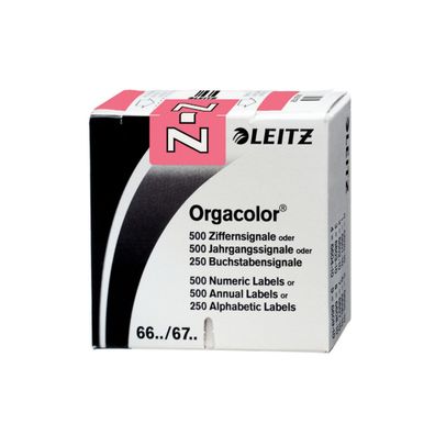 LEITZ Buchstabensignal Orgacolor "Z", auf Rolle, rosa