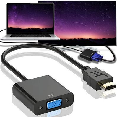 HDMI auf VGA Konverter, HDMI-auf-VGA-Adapter 1080P Stecker Kabel für HDTV Retoo