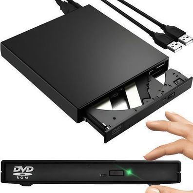 Externes CD-DVD Laufwerk Tragbares USB 2.0 CD DVD RW Slim DVD-RW CD-RW Retoo